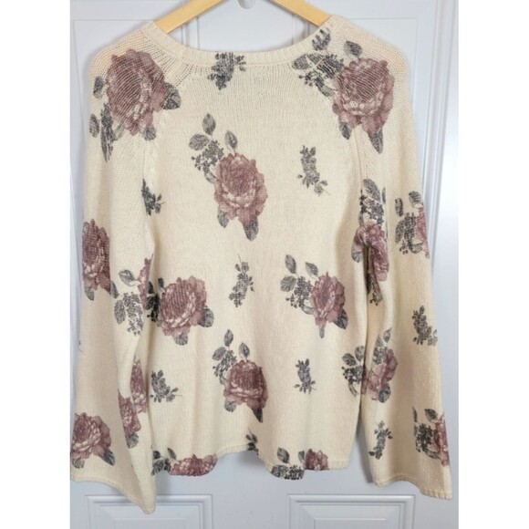Lucky Brands Womens Floral Pullover Sweater Size L - Picture 6 of 6